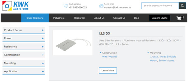 ULS 50 slim resistors products
